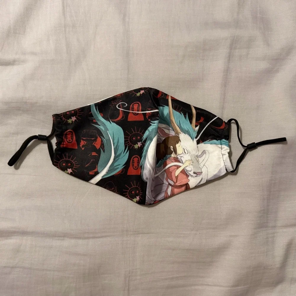 3 Adjustable Studio Ghibli Anime Fabric Face Masks - Spirited Away & Ponyo